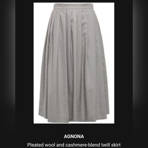 Agnona pleated midi skirt